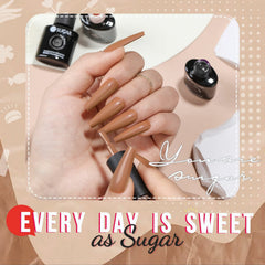 UR SUGAR color swatches display six fall hues for easy shade matching.