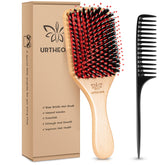 URTHEONE hair brush boar bristle closeup shows premium bristles for smooth hair