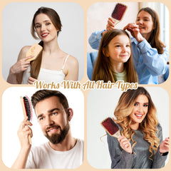 URTHEONE hair brush on wet hair illustrates gentle detangling and oil distribution