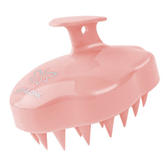 URTHEONE scalp massager brush in salmon pink offering gentle cleansing for at-home spa rituals