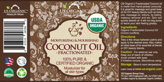 US Organic Fractionated Coconut Oil pour for easy blending with essential oils.