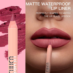 USHAS lip liner precision-tip close-up highlights smooth application and defined edges.