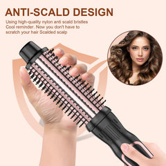 USHOW Thermal Brush with ionic technology reduces frizz and adds shine
