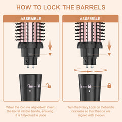 USHOW 350–410°F heat settings adapt to fine, thick, or curly hair.