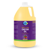 US+ Castor Oil bottle closeup for pure nourishment and purity