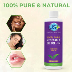 US+ glycerin skin-care application demonstrates moisturizing versatility.