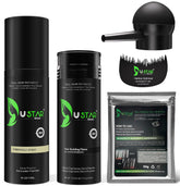 USTAR Hair Building Fibers bottle and applicator for precise application