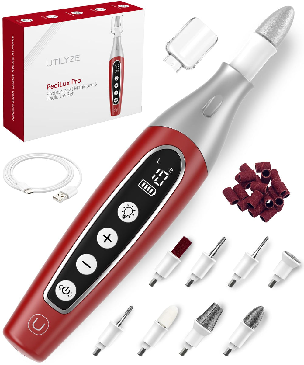 UTILYZE PediLux Pro cordless-nail-drill in action delivers precise filing for thick nails at home.