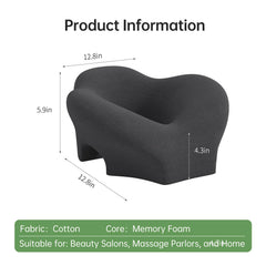 UTJZIB massage pillow face-down side view showcases breathable comfort for prone sleeping.