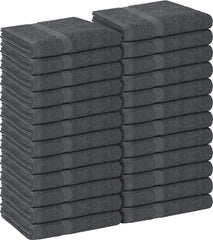 Utopia Towels salon towel pack 24 folded gray, ideal for professional hand-dry in salons.