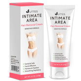 Uttse intimate cream underarm application for smooth, irritation-free skin.
