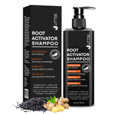 Uttse Root Activator Shampoo bottle with clear label for daily thinning-hair support