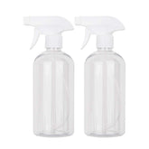 UUJOLY 17oz spray bottle front view shows clear refillable design for easy home use.