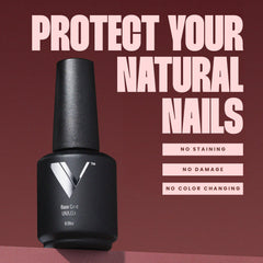 V Beauty Pure Gel Base Coat ready for curing under UV/LED lamp for durable finish.