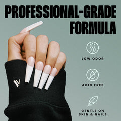 V Beauty Pure Primer Gel/Acrylic Compatibility demonstrates versatile base for multiple enhancements.