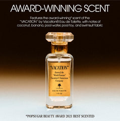 VACATION Shimmer Oil SPF 30 on skin closeup reveals iridescent gold shimmer without white cast