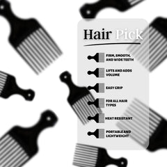 Vakly plastic hair pick designed for beard and wig grooming, detangling without pulling