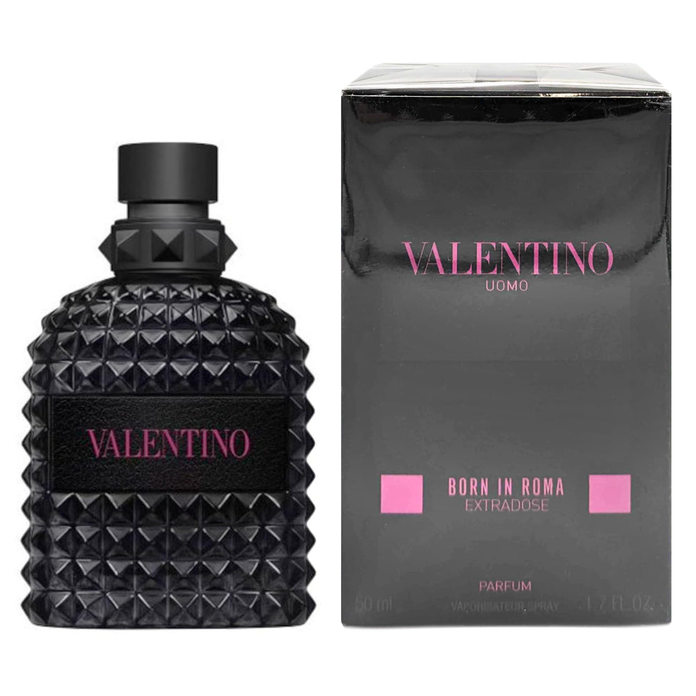 Valentino Born in Roma Extradose bottle with spray for a bold evening fragrance.