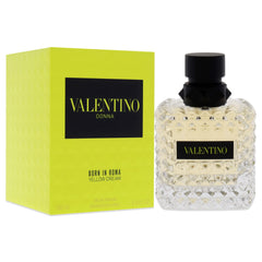 Valentino Donna Born in Roma Yellow Dream EDP outer box highlights premium presentation for gifting.