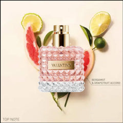 Valentino Donna EDP top notes bergamot, fresh opening for daytime wear.
