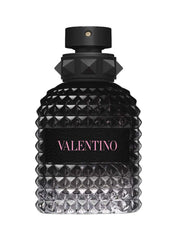 Valentino Uomo Born In Roma bottle front showcasing its woody-spicy presence for daily use.