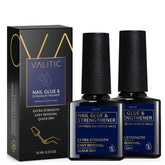 Valitic strong nail glue close-up showing quick-dry brush-on bond for long wear.