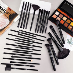 Vander 32-piece collection laid out as a complete makeup brush toolkit.