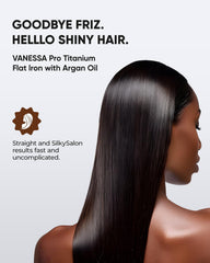 Vanessa Pro Flat Iron digital temperature display guides precise heat control