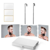 Vanexiss rechargeable 3-way mirror front view with adjustable lighting for precise DIY haircuts.