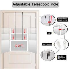 Vanexiss rechargeable 3-way mirror side view showing foldable panels and ergonomic setup.