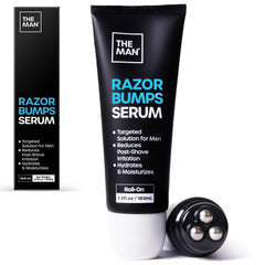 Vanibiss The Man Razor Bumps Serum bottle enables targeted post-shave relief.