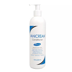 Vanicream conditioner close-up, sulfate-free formula designed for gentle detangling.