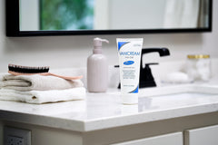 Vanicream Gel close-up in pump bottle highlighting fragrance-free clean packaging.