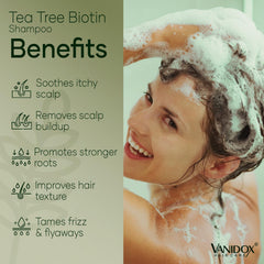 VANIDOX DHT blockers graphic emphasizes scalp-friendly formula for thinning concerns.