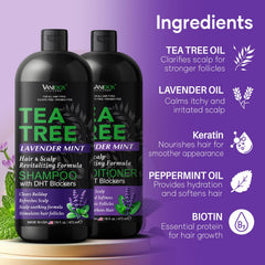 Vanidox Lavender Mint scent drops create calming aroma during wash.