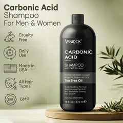 VANIDOX shampoo foamy lather during application demonstrates cleansing and scalp care.