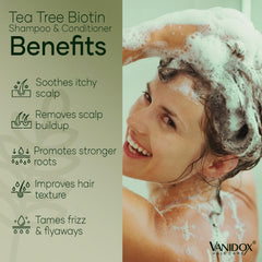VANIDOX tea tree shampoo foamy lather with cooling aroma