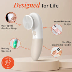 Vanity Planet Raedia exfoliating brush head for gentle skin resurfacing and polish.