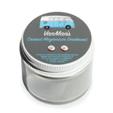 The VanMan Company vanmans-handmade-coconut-deodorant-bottle image shows travel-friendly all-day odor control.