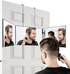 Vanmirr 3-way mirror 360 view enables precise DIY haircuts