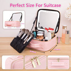 VANMRIOR makeup bag interior with detachable dividers keeps cosmetics organized during travel