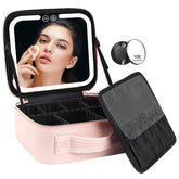 VANMRIOR travel makeup bag with built-in mirror for on-the-go touch-ups