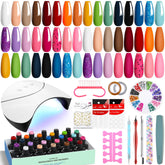VANREESA 42pcs gel nail kit box for easy at-home manicure and nail art inspiration.
