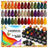 VANREESA fall gel nail polish set swatches for versatile manicures