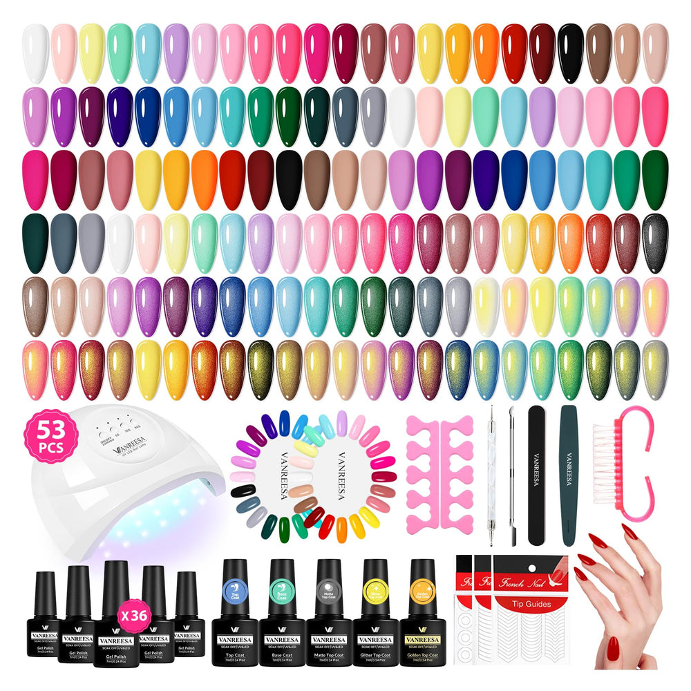 VANREESA gel nail polish kit UV-light front view for salon-quality at home