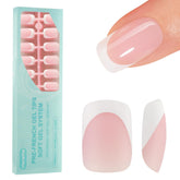 Vansiho French tip press-on nails set of 150pcs with short square tips for DIY nail art.