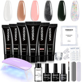 VANSISOS poly gel nail kit colors: vibrant shades for easy at-home extensions.