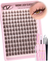 VANSSYMUNLIN brown manga lash clusters kit blends naturally for everyday anime looks.