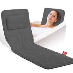 Vanstormy full-body bath pillow with ergonomic design supports head and neck for a relaxing soak.