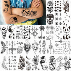 VANTATY non-toxic black ink tattoos suitable for kids and adults.